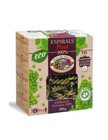 Espirales De Guisantes Coccion Rapida 250 gramos Eco de Hort Del Silenci