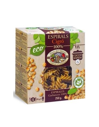 Espirales De Garbanzo Coccion Rapida 250 gramos Eco de Hort Del Silenci