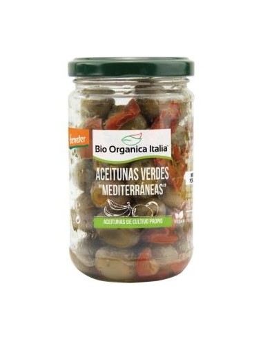 Aceitunas Verdes Mediterraneas 180 Gramos Demeter Bio Organica Italia