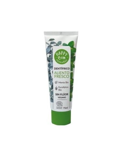 Dentifrico Aliento Fresco Menta Sin Fluor 75M Eco Happy Bio