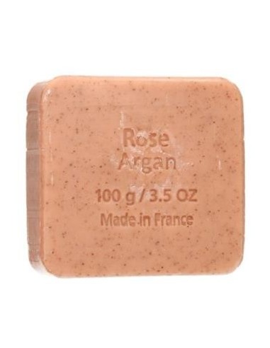 Jabon Exfoliante Argan-Rosa Pastilla 100 Gramos Bio Savon Du Midi