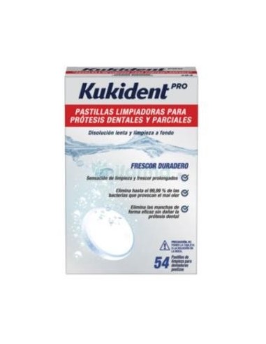 Kukident Pro Pastillas Limpiadoras 54 Comprimidos Kukident