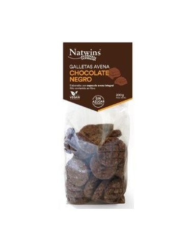 Galletas De Avena Chocolate Negro 200 Gramos Natwins