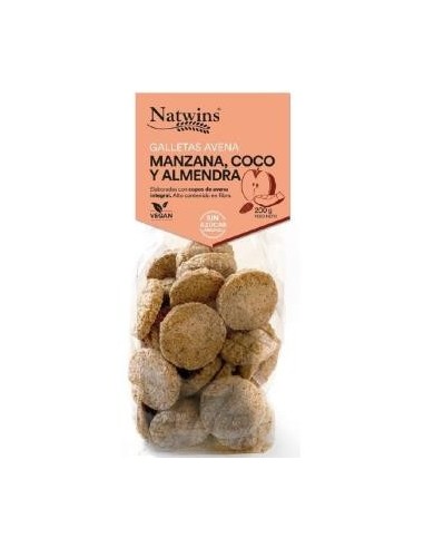 Galletas De Avena Manzana Coco Y Almendra 200 Gramos Natwins