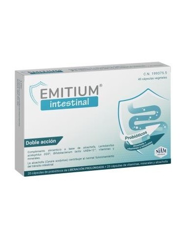 Emitium Intestinal 20+20 Cápsulas Veg. Niam