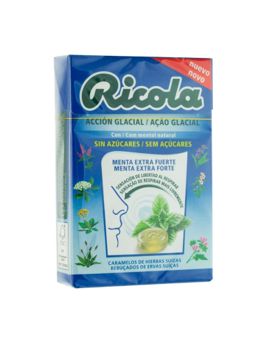 Ricola Caramelos Accion Glacial 50 Gramos S/A Ricola