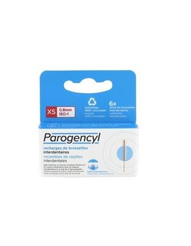 Parongecyl Interdental Xs 6 Recambios. Parogencyl