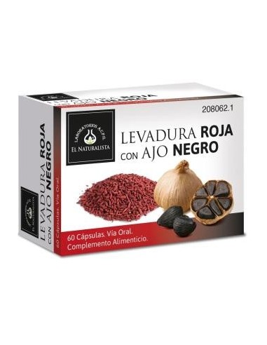 Levadura Roja Con Ajo Negro 60 Cápsulas  El Naturalista