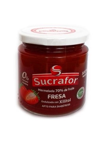 Mermelada De Fresa 70% Fruta 0% Azucar 260 gramos de Sucrafor