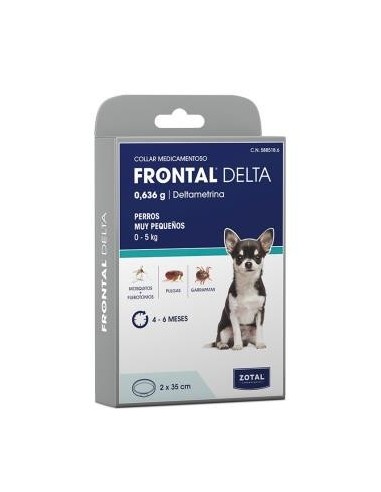 Frontal Delta Collar Antiparasitario Perro 35Cm Zotal Vet