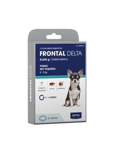 Frontal Delta Duo Collar Antiparasitario 2X35Cm Zotal Vet