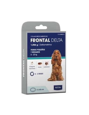 Frontal Delta Duo Collar Antiparasitario 2X60Cm Zotal Vet