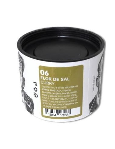 Flor De Sal Curry 100 Gramos Eco Salinas Del Aleman