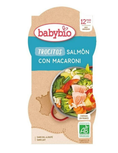 Menu de dia TROCITOS Salmon Pasta 2x200g de Baby Bio