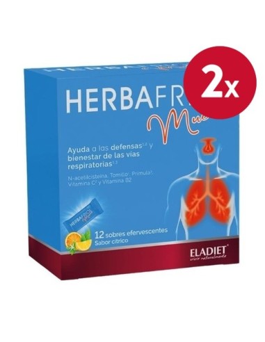 Pack 2 uds Herbafriol Mucus 12 sticks de Eladiet