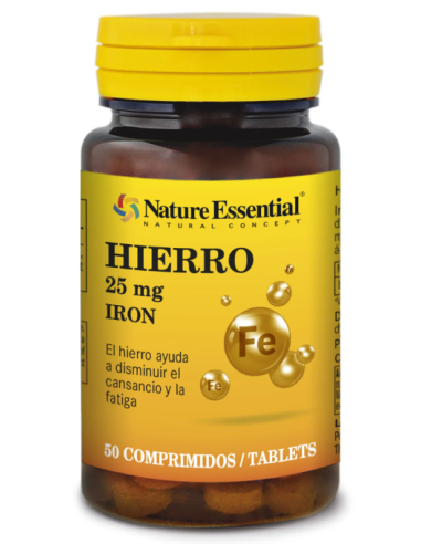 Hierro 25 mg. 50 comprimidos