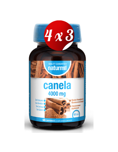 Pack 4x3 uds Canela 60 Comprimidos De Dietmed