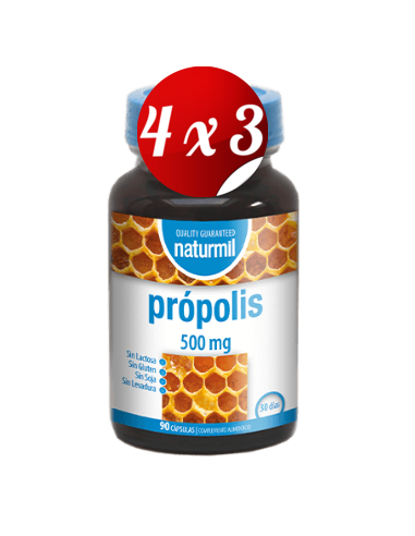 Pack 4x3 uds Própolis 500 Mg  90 Capsulas De Dietmed