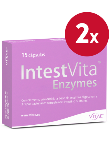 Pack 2 uds IntestVita Enzymes 15 cápsulas de Vitae