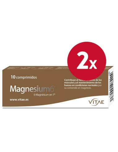 Pack 2 uds Magnesium6 REDUX 10 comprimidos de Vitae