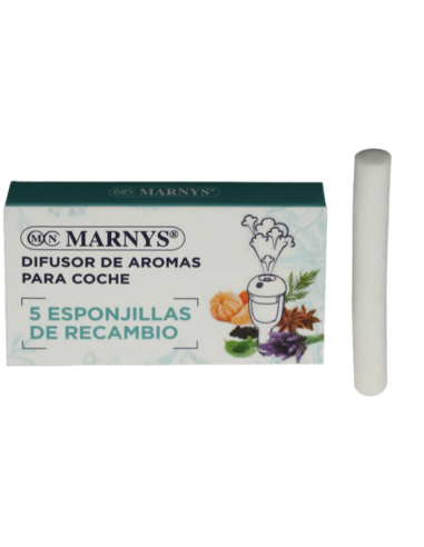 Recambios Difusor Coche 5 Esponjas Marnys