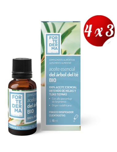 Pack 4x3 Aceite Esencial Árbol Del Té Bio 15 Ml  de Herbora