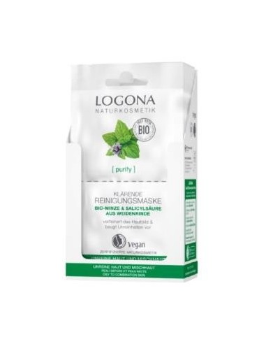 Mascarilla Purificante Menta-Ac. Salicilico 10 Sobres Logona