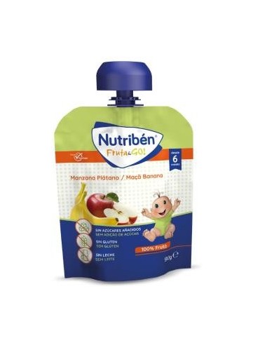 Nutriben Fruta And Go !Manzana-Platano 90 Gramos Nutriben