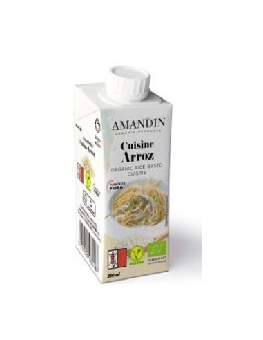 Cuisine Crema De Arroz 200 Ml 24Uds. Bio Amandin