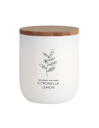 Vela Vaso Blanco Citvasl Citronela-Limon 7X9Cm 1Ud Cerabella