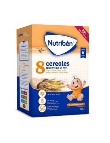 Nutriben 8 Cereales Miel 600 Gramos Nutriben