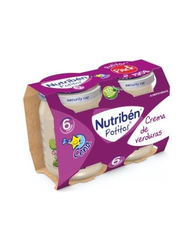 Nutriben Potito Cena Crema De Verduras 2X190Gr +6M Nutriben