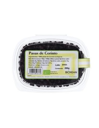 Pasas De Corinto 200 Gramos Eco Bionsan