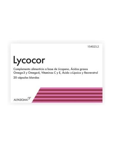 Lycocor 20 Cápsulas  Blandas Alfasigma