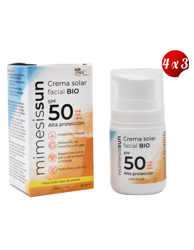 Pack 4x3 Crema Solar Facial Bio Spf 50 Ml de Herbora