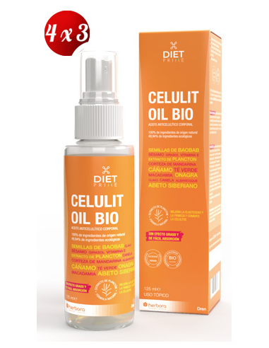 Pack 4x3 Celulit Oil Bio 125 Ml de Herbora