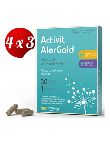 Pack 4x3 Activit Alergold 30 Capsulas Vegetales de Herbora