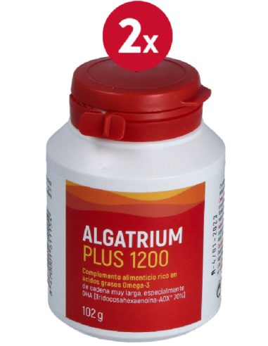 Pack 2 uds Algatrium Plus 1200 Mg (840 Mg Dha) 60 Perlas Algatrium