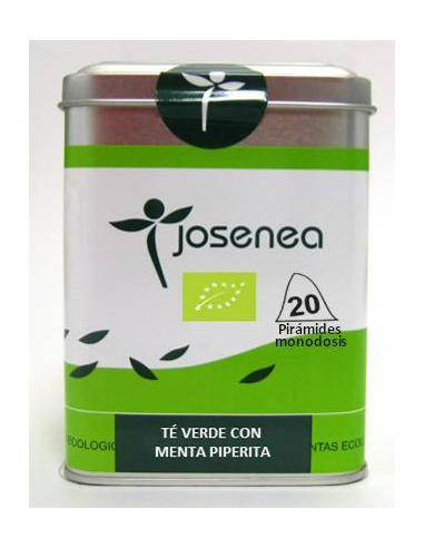 Té Verde-Menta Piperita Bio 20 Pir. Biobox 20 Pirámides de Josenea