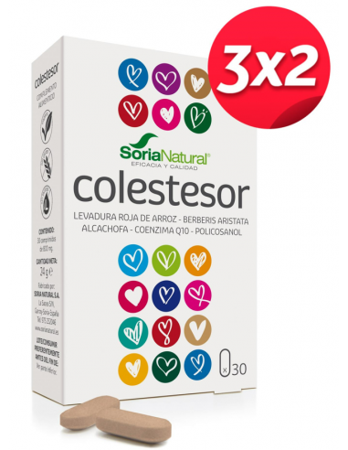 Pack 3x2  Colestesor 30 comprimidos de Soria Natural