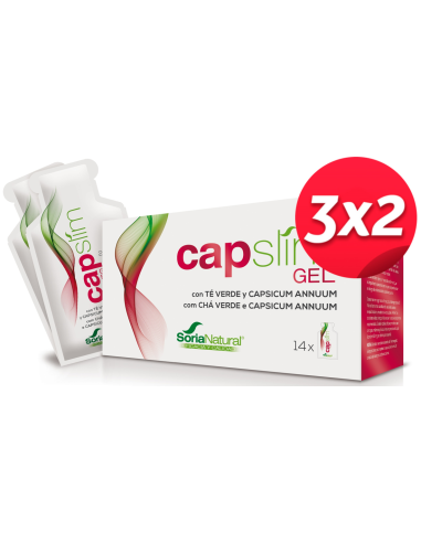 Pack 3x2 Capslim Gel 14 sobres de Soria Natural