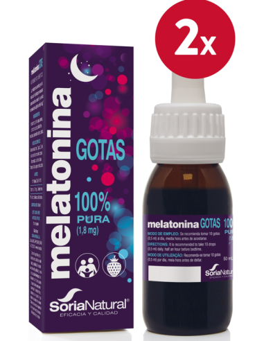 Pack de 2 uds Melatonina 50 ml de Soria Natural