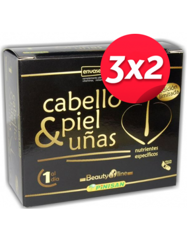 PAck 3x2 Cabello Piel Y Uñas 60 capsulas de Pinisan