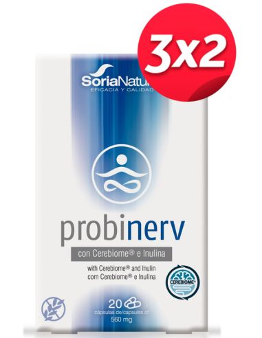 Pack 3x2 uds Probinerv 20 capsulas de Soria Natural