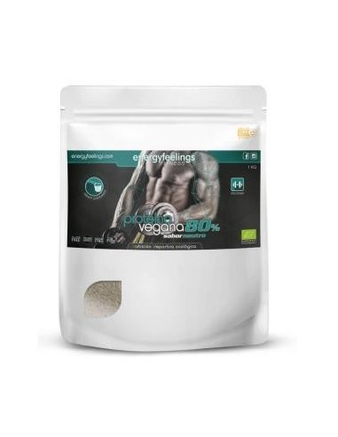 Proteina Vegana 80% Neutro 1 Kilo Eco Vegan Sg Energy Feelings