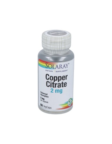 Cobre Citrato 2Mg. 60Cap.Veg