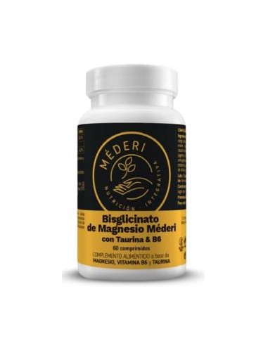 Bisglicinato De Magnesio Taurina+Vit B6 60Comp. de Mederi Nutricion Integrativa