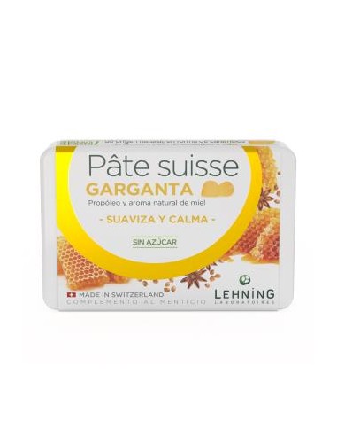 Pate Suisse Garganta 40Caramelos Goma. de Lehning