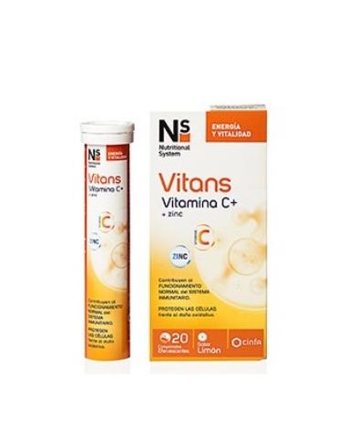 Ns Vitans Vitamina C+Zinc 20 Comp Eferv Limon de Ns