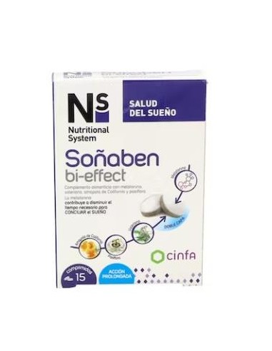 Ns Soñaben Bi-Effect Melatonina 1,85Mg 15 Comp de Ns